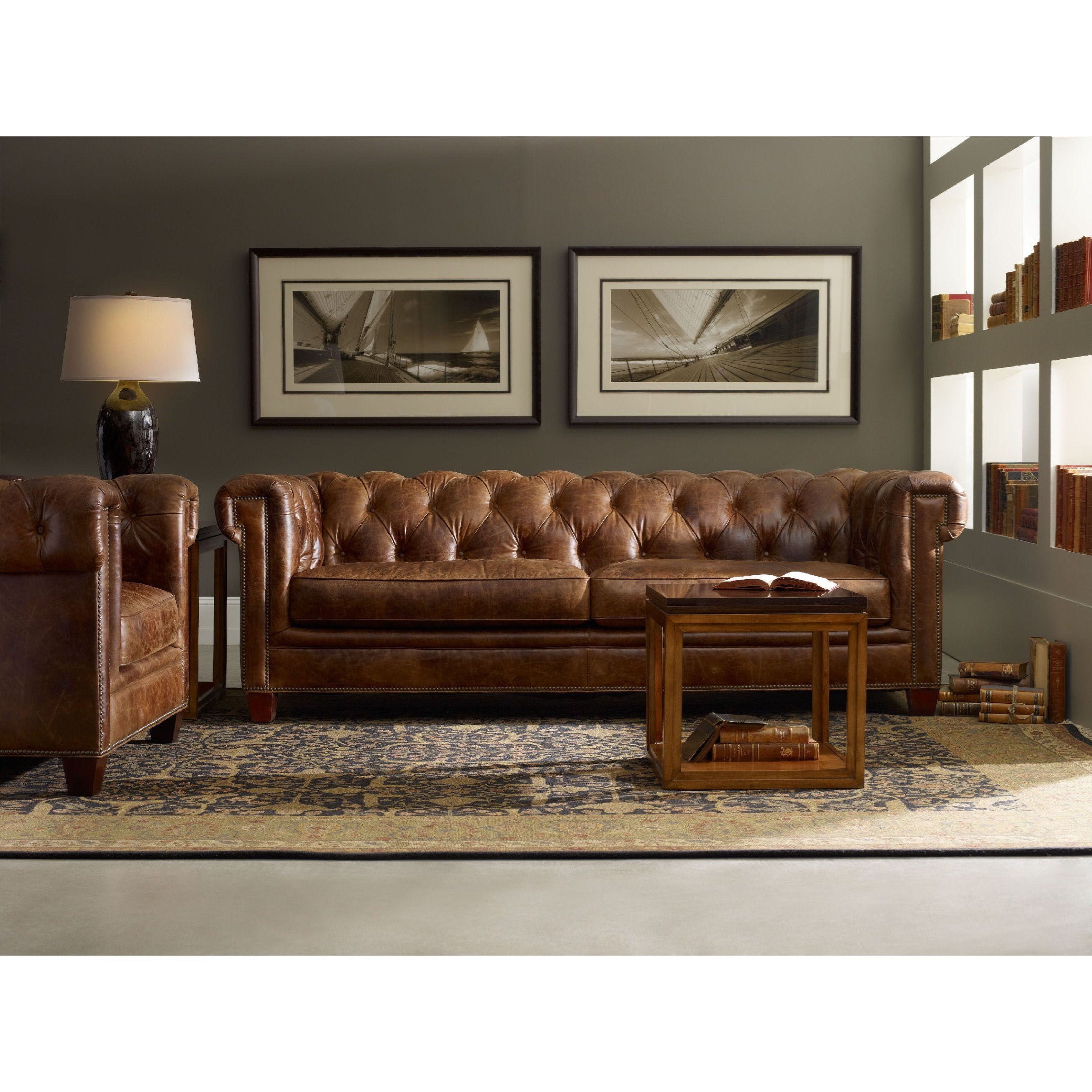 Hooker cheap leather sofa